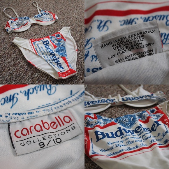 βSOLDβ Vintage 1990s Budweiser Carabella Bikini - Picture 6 of 7